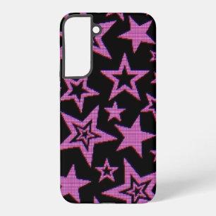 Y2K Roze Ster Patroon Hoestel voor Telefoon Cybe Samsung Galaxy Hoesje