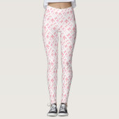 Y2K Roze Trendy Fairycore Bows Leggings (Voorkant)