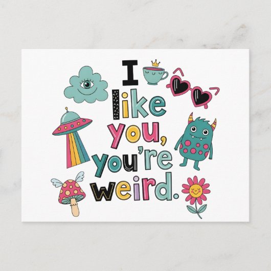 Y2K Stickerbomb Trendy Indie Pop Art Briefkaart (Voorkant)