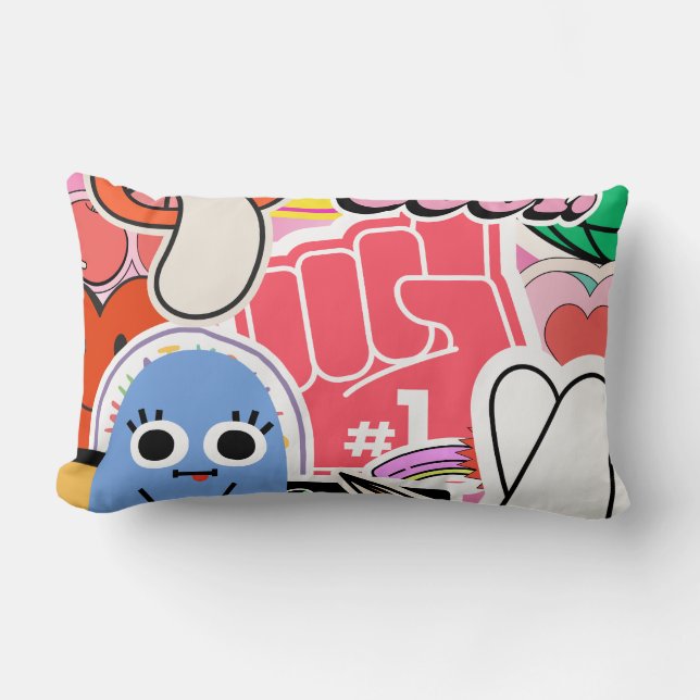 Y2K-Stickers koelen heldere esthetiek Kussen (Voorkant)