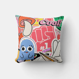 Y2K-Stickers koelen heldere esthetiek Kussen