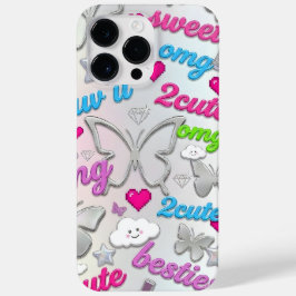 Y2K-telefoonhoesje Aesthetisch 2000 nostalgie vlin Case-Mate iPhone 14 Pro Max Hoesje