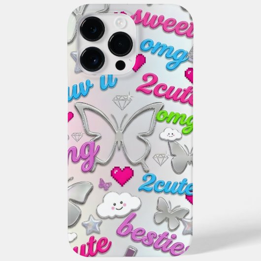 Y2K-telefoonhoesje Aesthetisch 2000 nostalgie vlin Case-Mate iPhone Case (Achterkant)
