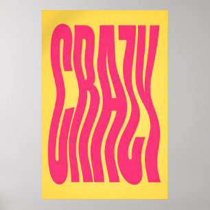 Y2K-typografieposter, Roze Retro Statement in Vet Poster