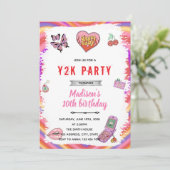 Y2K-uitnodiging voor verjaardagsfeestje Kaart (Staand voorkant)