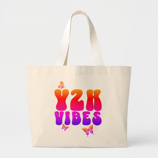 Y2K VIBES Butterfly Grote Tote Bag (Voorkant)