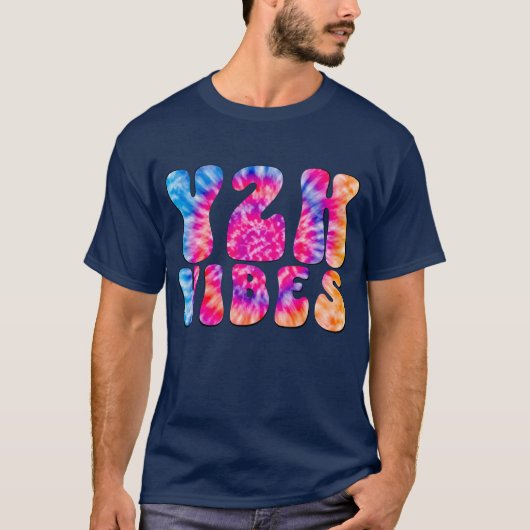 Y2K VIBES Tie Dye Unisex T-shirt (Voorkant)