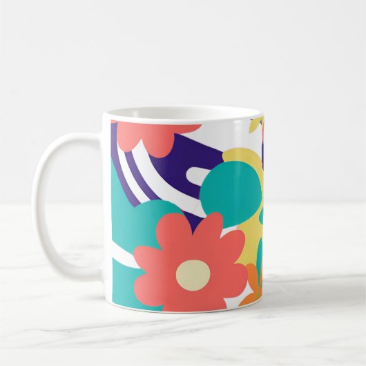 Y2K Wildflower Bold Retro Spring Keuken Decor Koffiemok (Links)