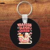 Y A Sleigh Queen Sleigh Girl Gingerbread Coffee Ch Sleutelhanger (Voorkant)