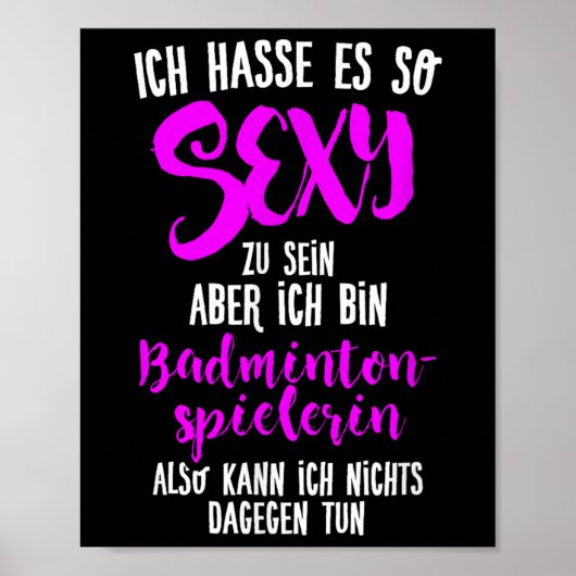 Y Badmintonspeler, Shuttle Badminton Poster (Voorkant)