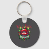 Y Christmas Mistletoe Lips - Naughty Holiday Tee W Sleutelhanger (Voorkant)