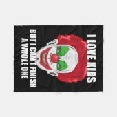 Y Clown I Love Kids But I Can't Finish A Whole One Fleece Deken (Voorkant (Horizontaal))