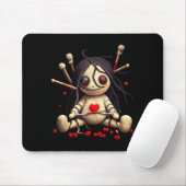 Y Cute Sitting Voodoo Doll Halloween Valentine Day Muismat (Met muis)