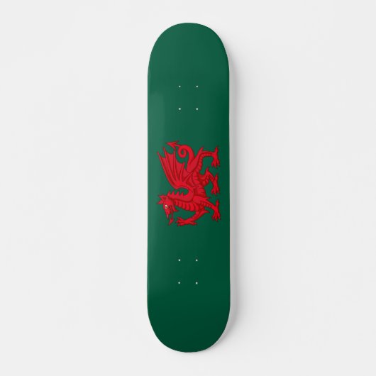 Y Ddraig Goch - Rode Draak Persoonlijk Skateboard (Voorkant)