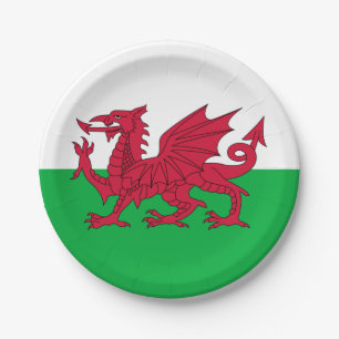 Y Ddraig Goch: Welsh Flag Paper Party Bord