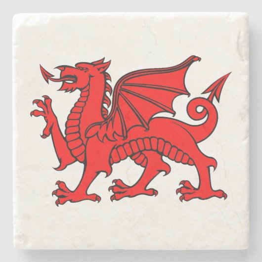 Y Ddraig Goch (Welsh Red Dragon) Onderzetter (Voorkant)