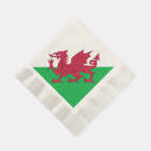 Y Draig Goch: Welsh Flag Bedacht Luncheon servette Servet (Hoek)