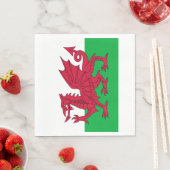 Y Draig Goch: Welsh Flag Luncheon servetten (Insitu)