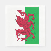 Y Draig Goch: Welsh Flag Luncheon servetten (Voorkant)