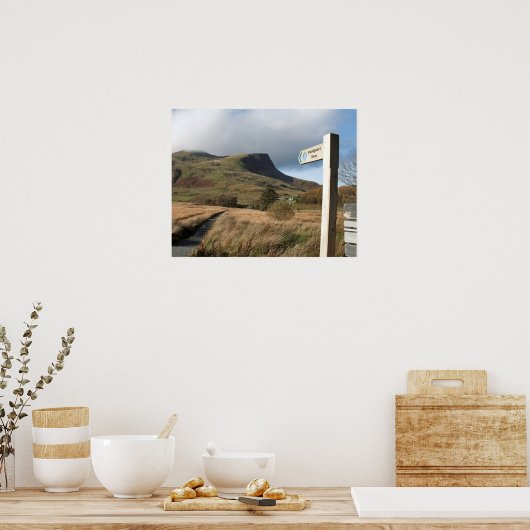 Y Garn North Wales Briefkaart Poster (Keuken)