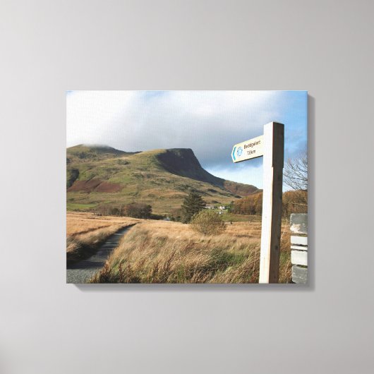 Y Garn North Wales Briefkaart Poster Faux Canvas P (Voorkant)