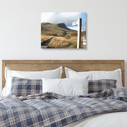 Y Garn North Wales Briefkaart Poster Faux Canvas P (Insitu (Slaapkamer))