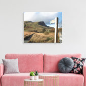 Y Garn North Wales Briefkaart Poster Faux Canvas P (Insitu (Woonkamer))
