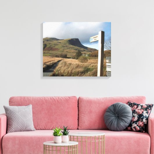 Y Garn North Wales Briefkaart Poster Faux Canvas P (Insitu (Woonkamer))