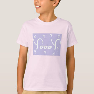 "Y God Y" Lavendel achtergrond T-shirt