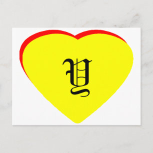"Y" Hart Geel Rood Bruiloftsuitnodiging Het MUSEUM Uitnodiging Briefkaart