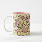 Y Hilarisch patroon Chinees Vietnamese varkensjaar Tweekleurige Koffiemok (Links)