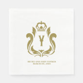 Y Inital Gold Crest Servet (Voorkant)