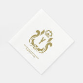 Y Inital Gold Crest Servet (Hoek)