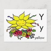 Y is voor Geel Briefkaart (Voorkant)