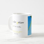 Y is voor gele alfabet mok (Voorkant links)