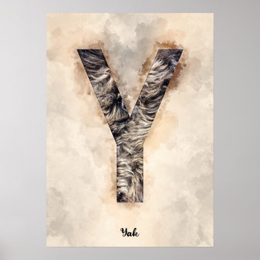 Y is voor Yak Poster (Voorkant)