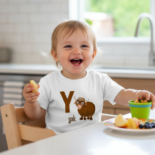 Y is voor Yak: Schattig alfabet leren Kinder Shirts