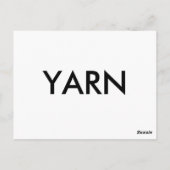 "Y" is voor Yarn Alphabet Flashcard Briefkaart (Achterkant)