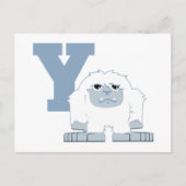 Y is voor Yeti Cute Cartoon Yeti Monster Briefkaart (Voorkant)