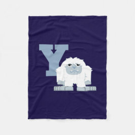 Y is voor Yeti Cute Cartoon Yeti Monster Fleece Deken