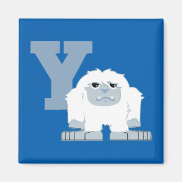 Y is voor Yeti Cute Cartoon Yeti Monster Magneet