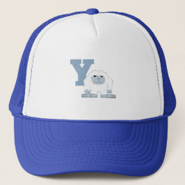 Y is voor Yeti Cute Cartoon Yeti Monster Trucker Pet