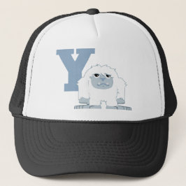 Y is voor Yeti Cute Cartoon Yeti Monster Trucker Pet