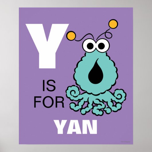 Y is voor Yip-Yips | Jouw namen toevoegen Poster (Voorkant)
