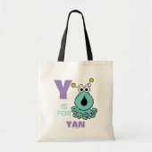 Y is voor Yip-Yips | Jouw namen toevoegen Tote Bag (Voorkant)