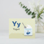Y is voor yoghurt - Alphabet Flash Kaart (Staand voorkant)