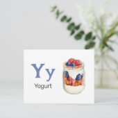 Y is voor yoghurt - Alphabet Flash Kaart (Staand voorkant)