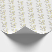 Y letter monogram gepersonaliseerd verpakkingspapi cadeaupapier (Hoek)