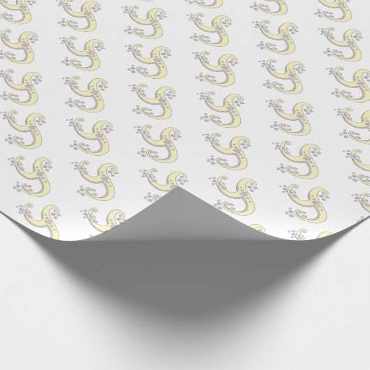 Y letter monogram gepersonaliseerd verpakkingspapi cadeaupapier (Hoek)