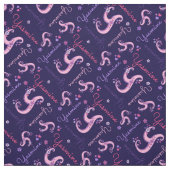 Y-monogram en gepersonaliseerde naam Yasmine-weefs Stof (Swatch)